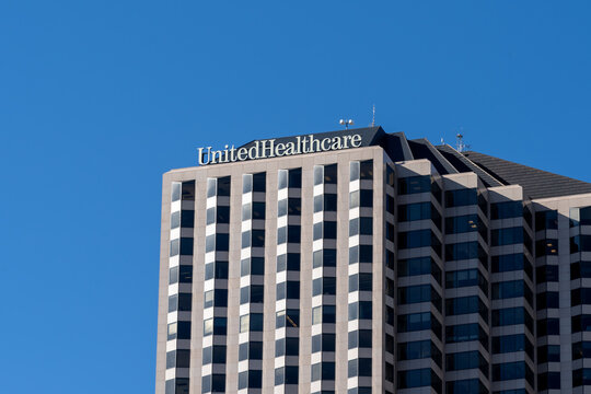 United HealthCare office building on Asylum St in Hartford, CT, USA, on November 8, 2023. United HealthCare is an American Insurance Company. 