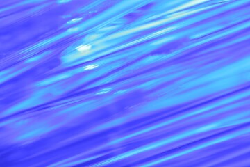 Optical fiber strands transmitting blue light, macro view