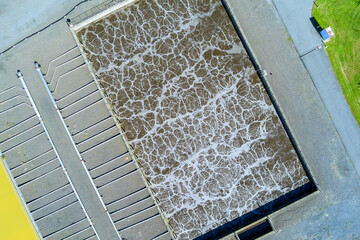 Aeration tanks are used in treatment of urban wastewater purified water is recycled.