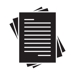 Document papers pile icon, trendy style flat illustration on white background.eps