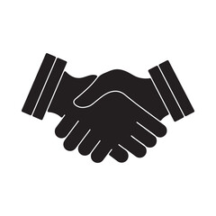 Obraz premium Shaking hands symbol, logo illustration. flat design on white background..eps