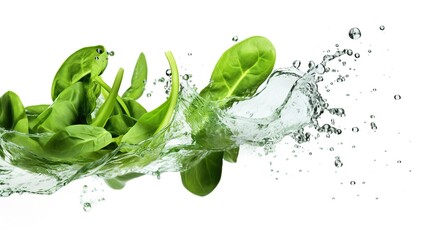  vegetables with water splash white background. Generative AI