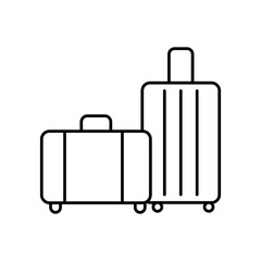 Baggage, luggage line icon, outline vector sign,linear style flat trendy style illustration on white background..eps