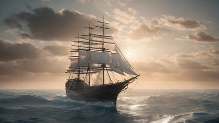 Fototapeta premium Ship Background Very Cool