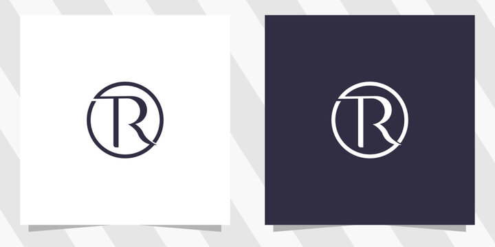 letter tr rt logo design