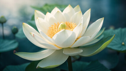Beautiful White Lotus Flower