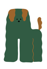 Funny cute dog cartoon for pet shop , dog art