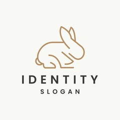 Rabbit logo template vector icon symbol illustration