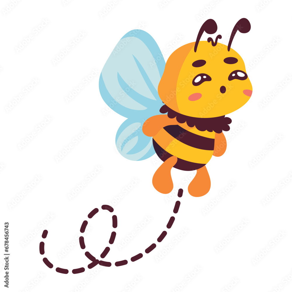 Canvas Prints cute bee flying