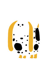 Funny cute dog cartoon for pet shop , dog art