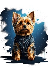 yorkshire terrier on the street
