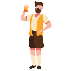 germany bavarian man and beer