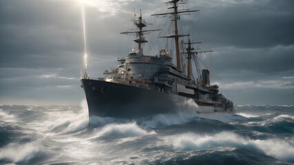 Battle Ship Background Very Cool - obrazy, fototapety, plakaty