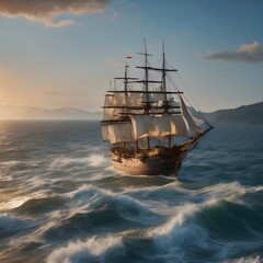 Obraz premium Battle Ship Background Very Cool