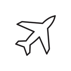 Plane icon vector, liner flat trendy style illustration on white background..eps