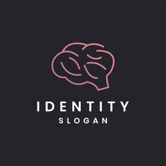 Brain Logo design vector template.