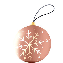 Christmas ball with snowflakes