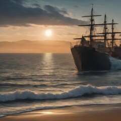 Obraz premium Ship Background Very Cool