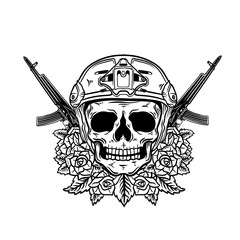 Skull and guns 