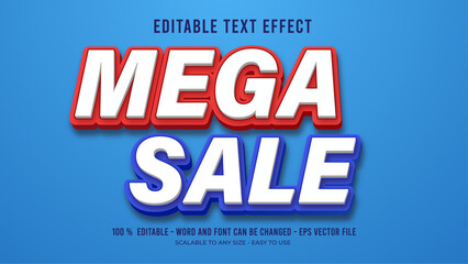 mega sale editbale text effect