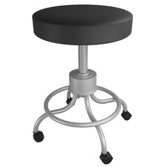 Circle lab chair clipart flat design icon isolated on transparent background, 3D render medication and health concept