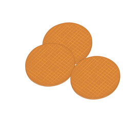 Dutch waffle called a stroopwafel.