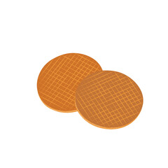Dutch waffle called a stroopwafel.