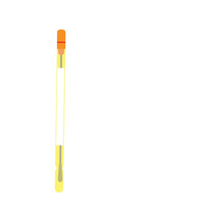 Medical kit for analysis with cotton swab and test tube, transparent glass capsule. Personal hygiene items are stored in plastic boxes with hospital data. Healthcare concept.