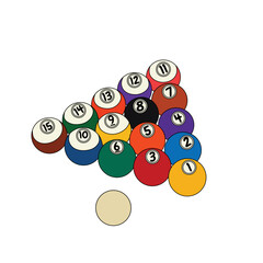 Bingo lottery balls. Lotto keno game or billiard. Glossy spheres for casino gambling and snooker isolated on white background
