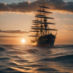 Fototapeta premium Ship Background Very Cool