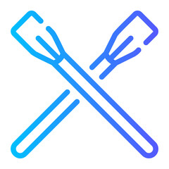 paddles Line Gradient Icon