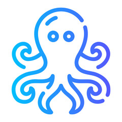 octopus Line Gradient Icon