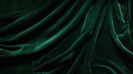 Obraz premium Green cloth texture blowing in the wind, cloth background