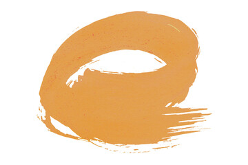 Orange watercolor background. Artistic hand paint. Isolated on transparent background.