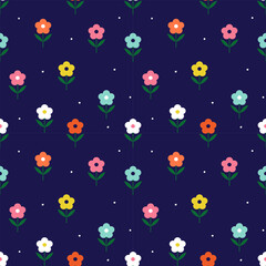 seamless pattern with flowers