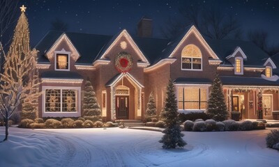 Christmas lighting out of the house