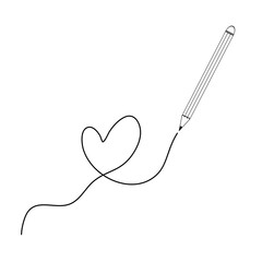 Black pencil drawing a wavy line