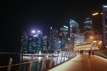 Fototapeta na wymiar Marina Bay Sands, a landmark destination in the heart of Singapore's vibrant city district.