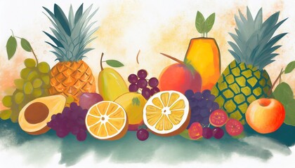 a background of fruit