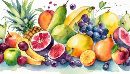 a background of fruit - Powered by Adobe