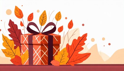 a November birthday gift background 