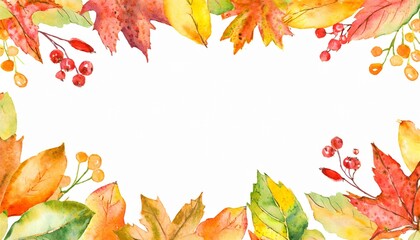 Naklejka na ściany i meble a fall autumn background with leaves