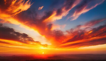 Fototapeta na wymiar a vibrant sunset