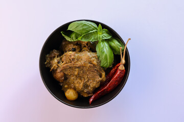 A traditional duck curry with appam. Appam or Palappam is one of the most popular and traditional Kerala brakefast bread