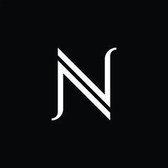 letter N monogram logo design