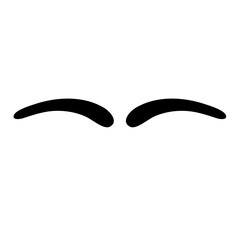 Cartoon eyebrows shapes