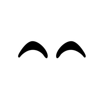 Cartoon eyebrows shapes