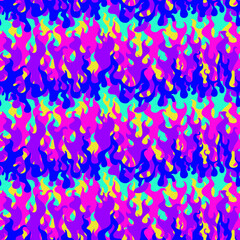 Abstract colorful flame. Seamless pattern