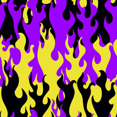 Abstract colorful flame. Seamless pattern - 678473366