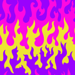 Abstract colorful flame. Seamless pattern - 678473381